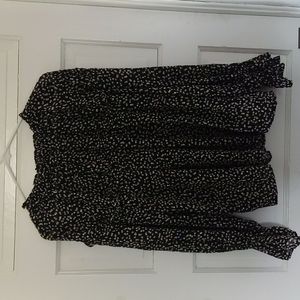 Women's pink and white polkadot blouse